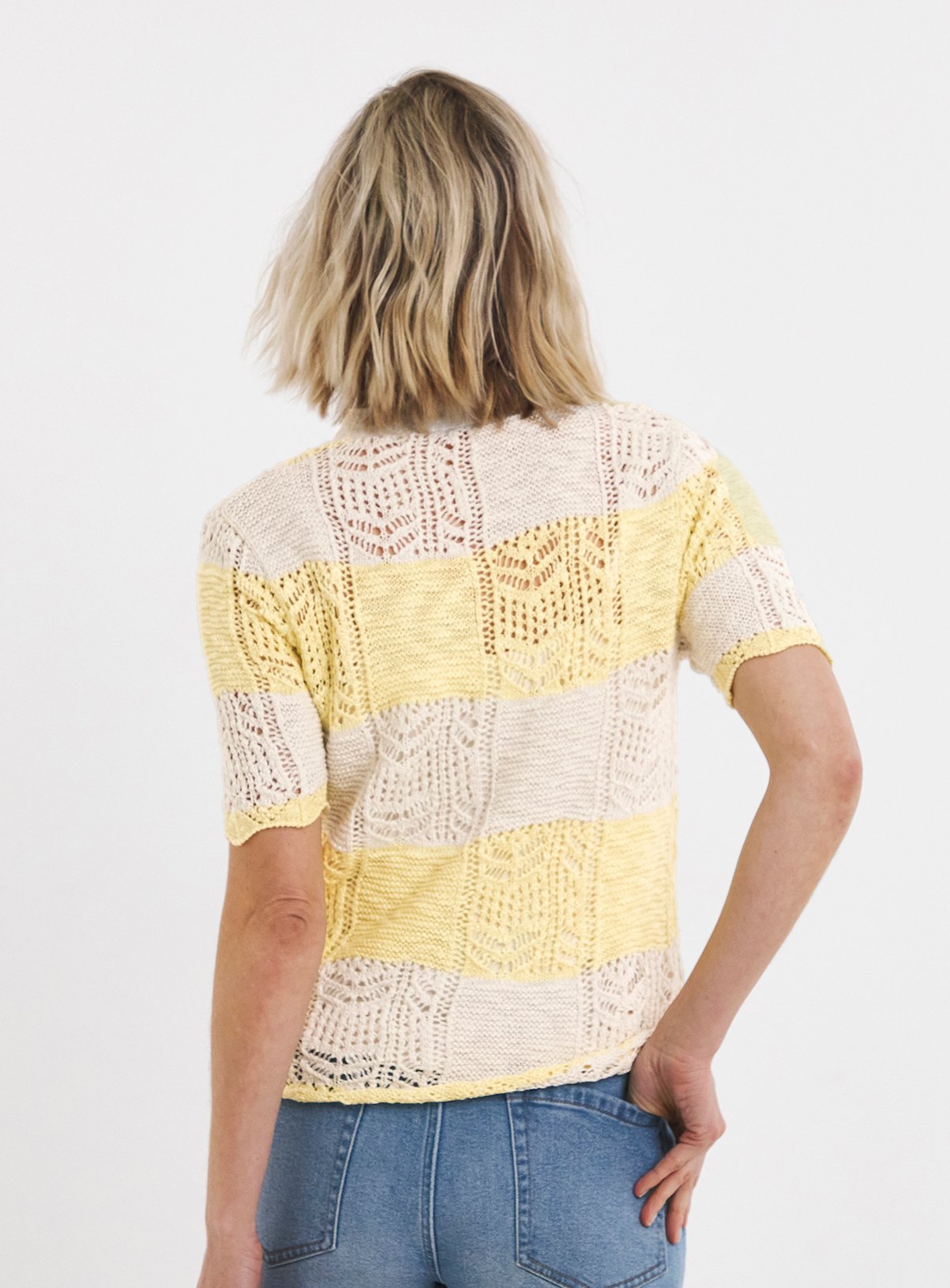 JD WILLIAMS Crochet Patchwork Cardigan 16-18 - Image 2 thumbnail
